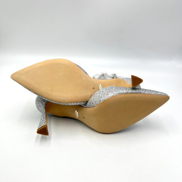 Badgley Mischka Womens Size 6 Kamilah‎ Silver Sparkly Jeweled Heels Pumps Shoes - Picture 9 of 14